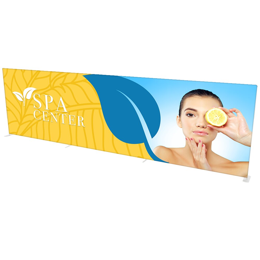EZ Tube 30ft x 10ft Straight — Single Sided Graphic Package with Black Back Fabric